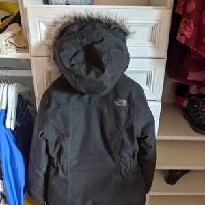 North face waterproof jacket with fur trim